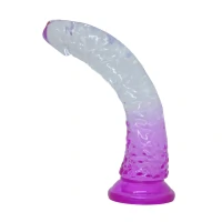 Prótese Peniana Silicone Transparente Flexível com Ventosa