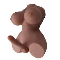 Boneca Hermafrodita Meio Corpo Pênis Vagina Ânus Sex Doll