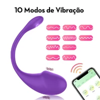Vibrador de Casal em Formato de Glande por Aplicativo