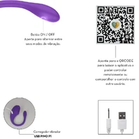 Vibrador de Casal em Formato de Glande por Aplicativo