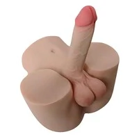 Boneco Homem Meio Corpo em Cyberskin Super Realista Ânus Penetrável
