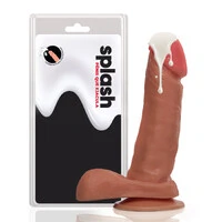 Splash - Pênis Que Ejacula com Ventosa e Escroto 16,5 cm x 4 cm