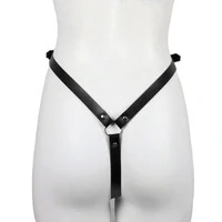 Calcinha Vinil com Tiras Ajustáveis com Fivelas Fetiche Sado