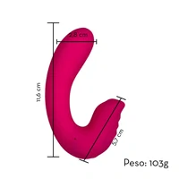 Vibrador de Casal com Estimulador Clitoriano Controle por Aplicativo