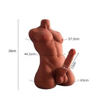 Boneco Homem Meio Corpo Pênis com Vértebra Ânus Penetrável