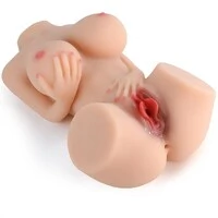 Masturbador Masculino Meio Corpo Vagina Ânus Cyberskin Macio
