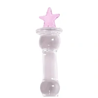 Plug Anal Dildo Masturbador de Vidro Formato de Estrela