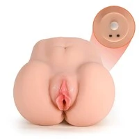 Bunda com Vagina e Ânus Vibrador com Simulador de Hímen com Sangue