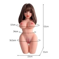 Boneca Sexual Realística Meio Corpo Boca Vagina e Ânus Penetráveis