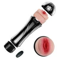 Masturbador Discreto Formato de Taça Vagina com Vibração e Ventosa