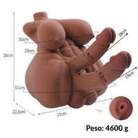 Boneca Sex Doll Corpo Feminino Seios Dildo Pênis Duplo Realístico