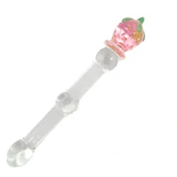 Plug Penetrador Dildo de Vidro em Alto Relevo Formato de Morango