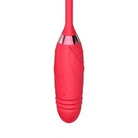 Vibrador de Ponto G e Clitóris com Vai e Vem Formato de Rosa Hortênsia