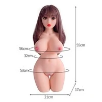 Boneca Sexual Realística Meio Corpo Boca Vagina e Ânus