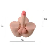 Boneco Homem Meio Corpo em Cyberskin Super Realista Ânus Penetrável