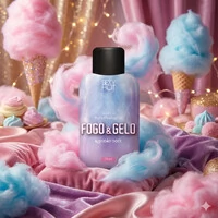 Óleo para Massagem Beijável Fogo & Gelo Algodão Doce 38 ml