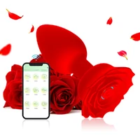 Plug Anal em Formato de Flor Controlado por Aplicativo Toque Aveludado