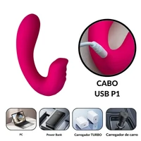 Vibrador de Casal com Estimulador Clitoriano Controle por Aplicativo