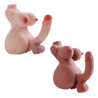 Masturbador Hermafrodita Corpo Realístico Vagina Ânus Pênis