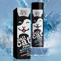 Gel Beijável Para Sexo Oral Ball Cat Esquenta e Esfria- Sabor Black Ice