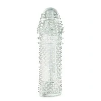 Capa Peniana de Silicone com Cerdas Estimulantes Transparente