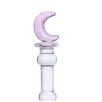 Plug Anal de Vidro Dildo Estimulador Formato de Lua