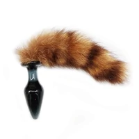 Plug Anal de Vidro com Rabo de Pelúcia Fox