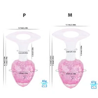Plug Anal Macio em Silicone Platina com Alça - Textura Diamantada