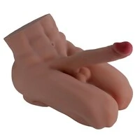 Boneco Meio Corpo Masculino de Joelhos com Pênis 20 cm