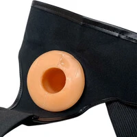 Capa Peniana com Pênis Oco e Veias Salientes Cinta Elástica- Bondage Sleeve