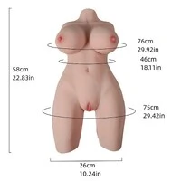 Masturbador Masculino Meio Corpo com Vagina e Ânus Grande 12kg