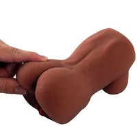 Masturbador Masculino Formato de Mini Corpo com Vagina 18 x 8 cm