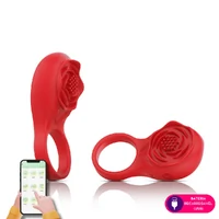 Vibrador Anel Peniano Masculino Formato Flor Com Aplicativo