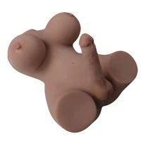 Boneca Hermafrodita Meio Corpo Pênis Vagina Ânus Sex Doll