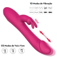 Vibrador Vai e Vem com Estimulador Duplo Rabbit Ponto G