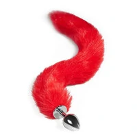 Plug Anal em Aço Inoxidável com Cauda Rabo de Pelúcia