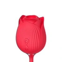 Vibrador de Ponto G e Clitóris com Vai e Vem Formato de Rosa Hortênsia