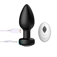 Plug Anal em Silicone - Vibrador Estimulador e Controle Remoto