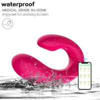 Vibrador de Casal Tipo U em Silicone Macio - com Aplicativo