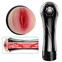 Masturbador Discreto Formato de Taça Vagina com Vibração e Ventosa
