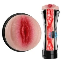 Masturbador Discreto Formato de Taça Vagina com Vibração e Ventosa