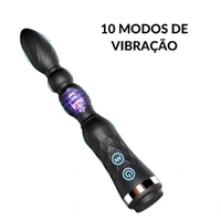 Plug Anal Vibratório Escalonado 10 Modos de Vibração Super Macio
