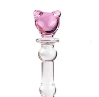 Plug Anal de Vidro Dildo Estimulador Formato de Gatinho