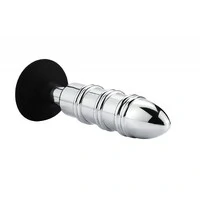 Plug Anal De Metal Anelado Com Ventosa