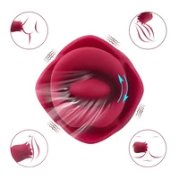 Língua Vibratória Estimulador Clitoriano em Formato de Flor Aveludado