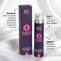 Porta dos Fundos Dessensibilizante Anal Beijável 3 em 1 Vibra, Esquenta e Facilita