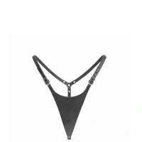 Calcinha Vinil com Tiras Ajustáveis com Fivelas Fetiche Sado