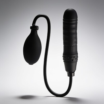 Foto Pênis Plug Anal Inflável Silicone 14,5 cm x 4 cm - Dom H9