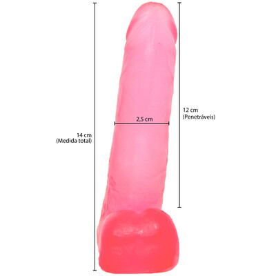 Foto Pênis Minor em Silicone Maciço 14 x 2,5 cm