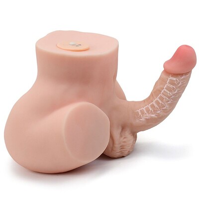 FotoMasturbador Hermafrodita Meio Corpo com Vagina, Ânus e Pênis com Vibração